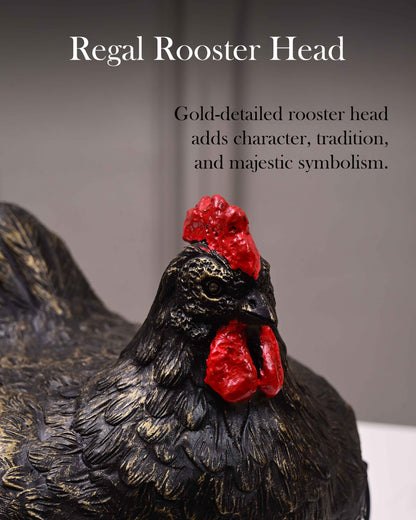 Rooster Egg Basket - Black