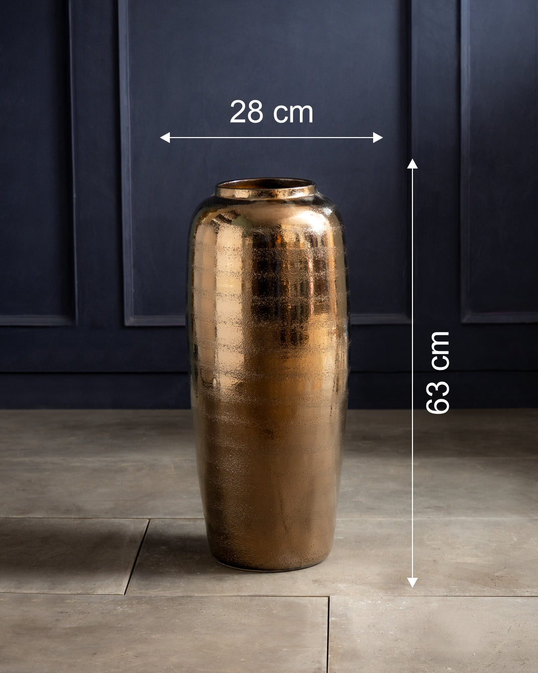 Antique Bronze Floor Vase - Large