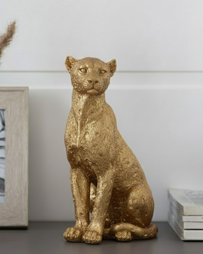 Golden Grace Decorative Panther Figurine