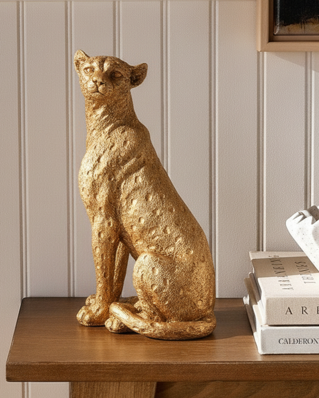 Golden Grace Decorative Panther Figurine