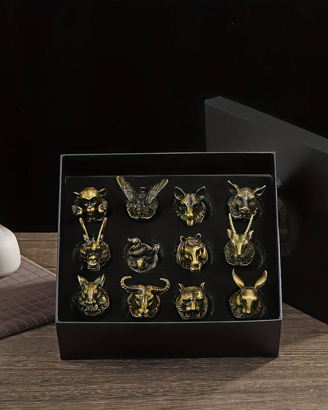 Animal Head Shooters Bronze - Set of 12