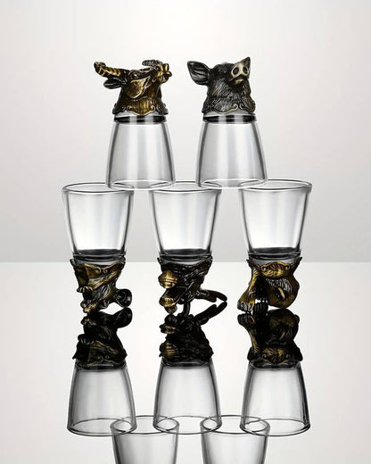 Animal Head Shooters Bronze - Set of 12