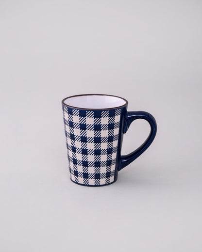 Plaid Charm Ceramic Coffee Mug - Set Of 4