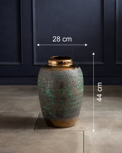 Obsidian Moss Floor Vase - Small