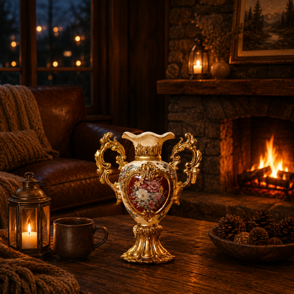 Baroque Blossom  Vase & Showpiece for Home & Item for Home Decoration