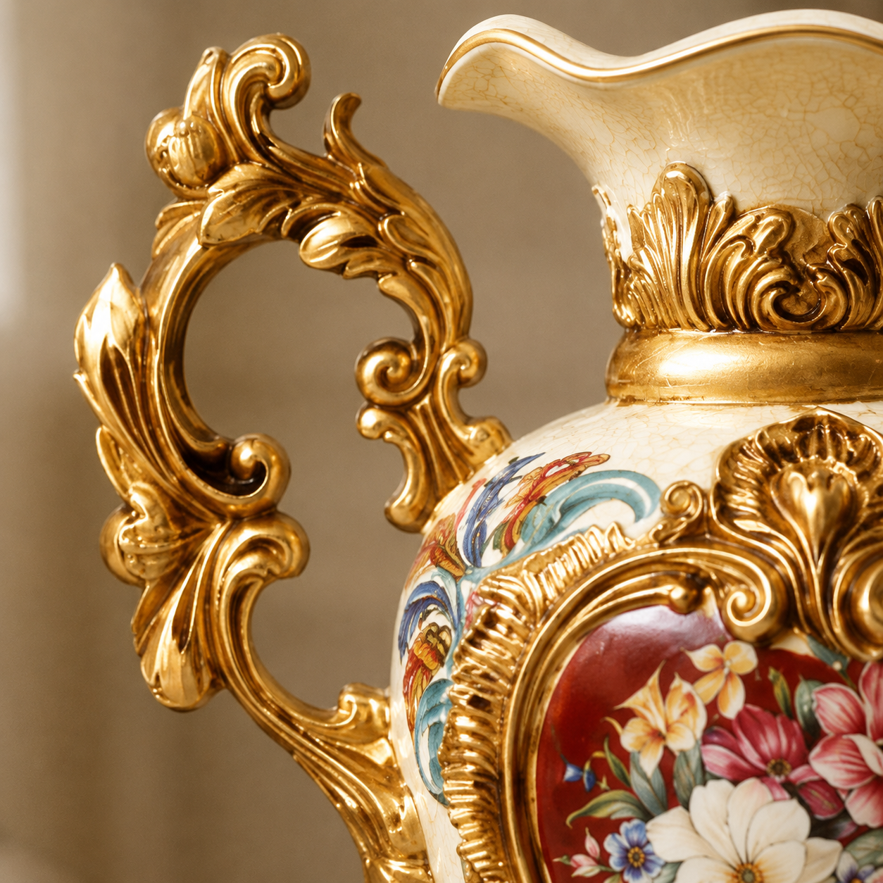 Baroque Blossom  Vase & Showpiece for Home & Item for Home Decoration