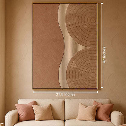 Earthy Rhythm Hand Wall Decor Paintings for Home ( 47x31.5 Inches )