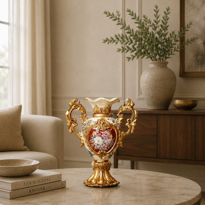 Baroque Blossom  Vase & Showpiece for Home & Item for Home Decoration