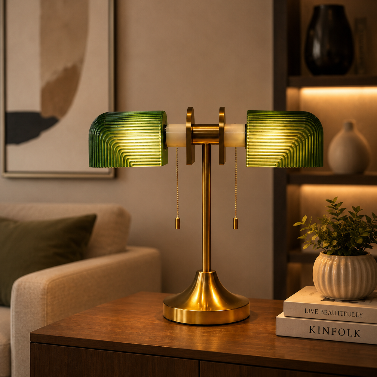Emerald Horizon Table lamp for Home & Item for Home Decoration
