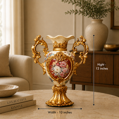 Baroque Blossom  Vase & Showpiece for Home & Item for Home Decoration