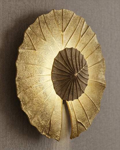 Metallic Leaf Wall Light