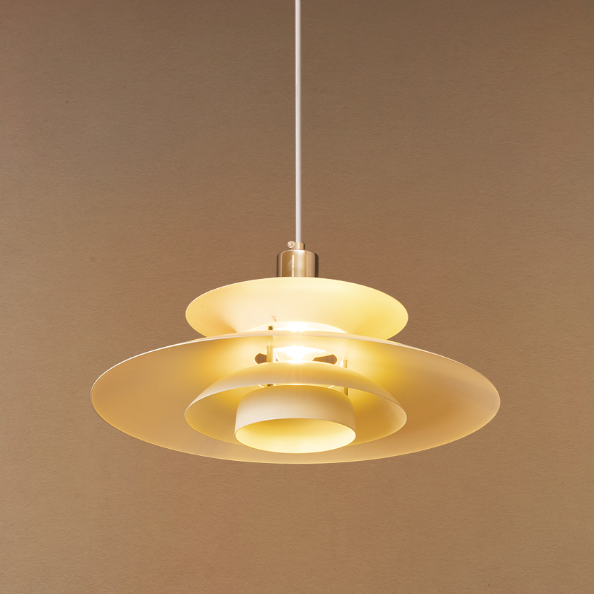 Arctic Wave UFO Pendant For Living Room & Item for Home Decoration - White