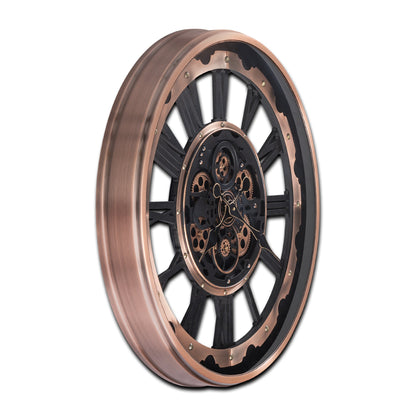 Velvet Time Luxury Designer Wall clocks for the Home With Moving Gear Mechanism Buy Wall Clock Online (Steel Body)