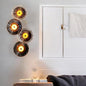 Glowave® Modern Flower Amber Glass LED Wall Light Decoration Lamp for Living Room Bedroom Bedside Home Decor - Warm White (3 Flower Lamp)