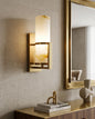 Ivory Stone Luxe Wall Sconce - Gold