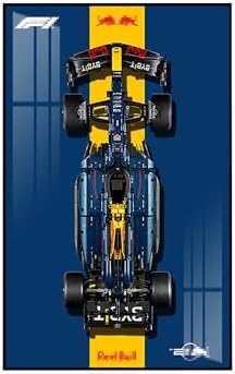 LEGO Technic 42206 Red Bull RB20 F1 Car Wall Plate, Compatible with Le/Go Car Display, Gift Ideas for Lego Vehicle Wall Mount Lovers, Wall Plate Only