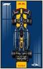 LEGO Technic 42206 Red Bull RB20 F1 Car Wall Plate, Compatible with Le/Go Car Display, Gift Ideas for Lego Vehicle Wall Mount Lovers, Wall Plate Only