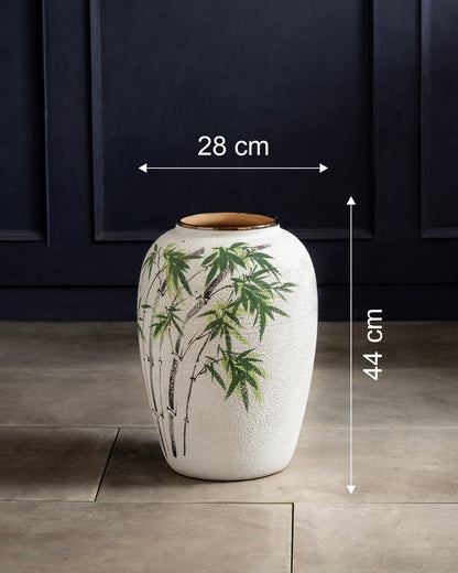 Hand Painted Bamboo Art Floor Vase - Small