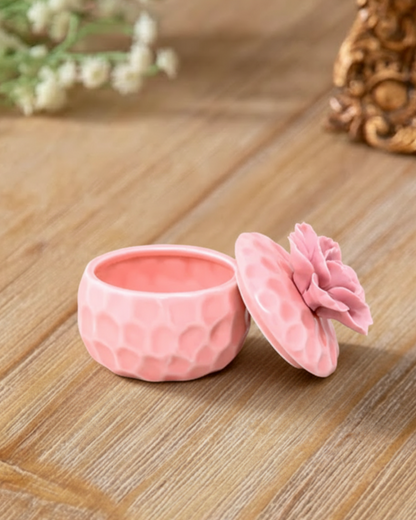 Pink Peony Trinket Keeper