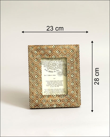 Moroccan Diamond Pattern Photo Frame