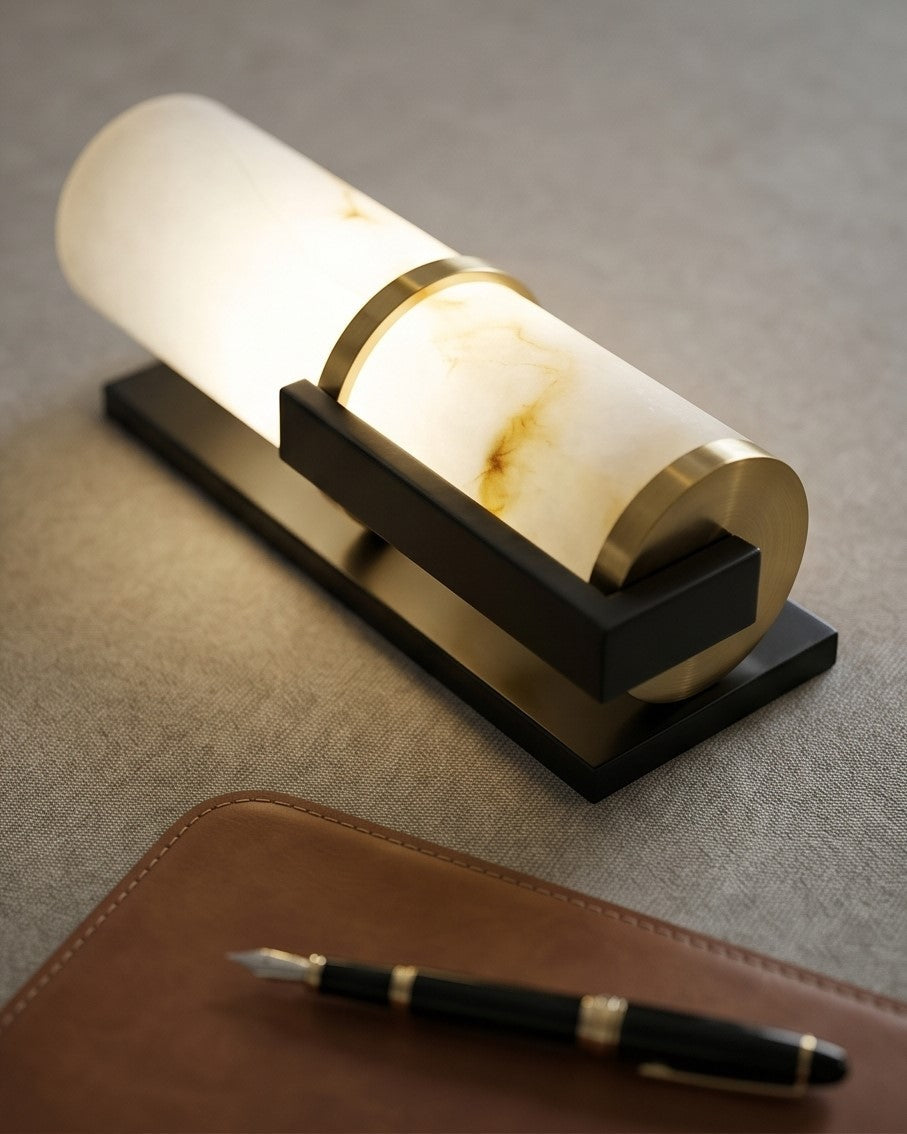 Ivory Stone Luxe Wall Sconce - Smoky