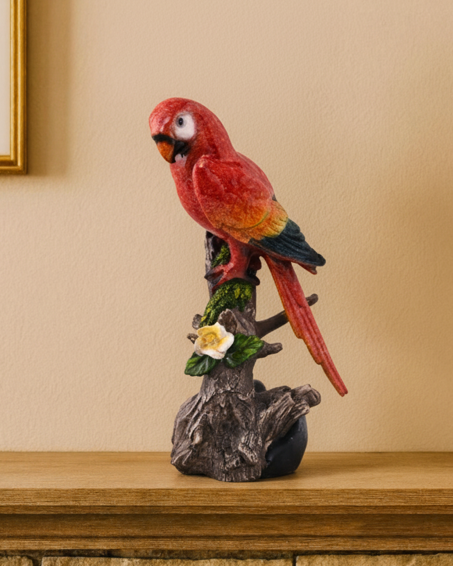 Tropical Parrot Decorative Figurine