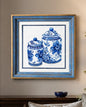 Blue & White Framed Wall art - 12"x12"