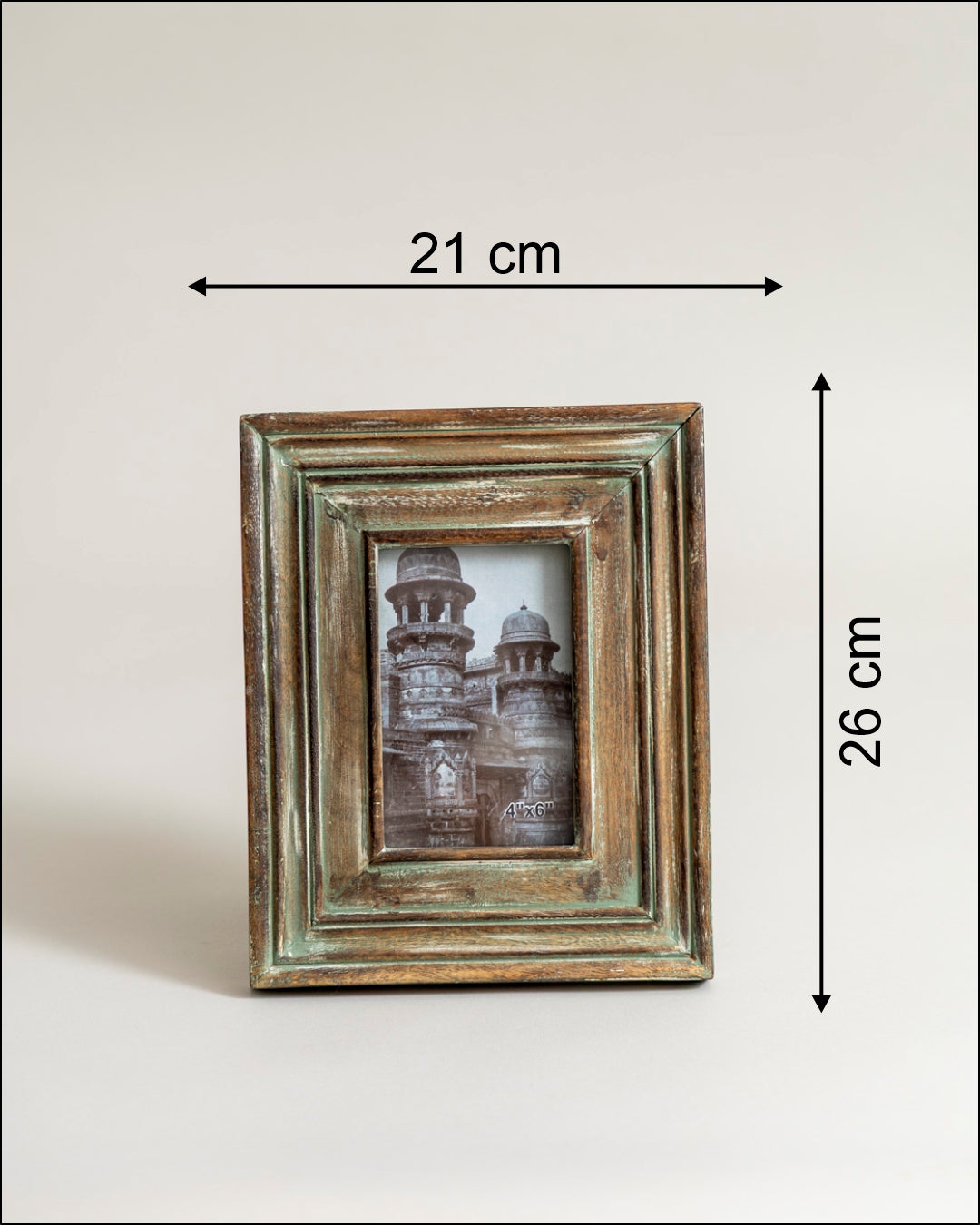 Vintage Teal Distressed Photo Frame