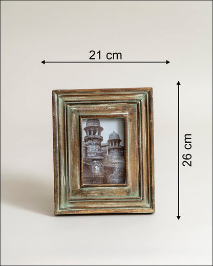 Vintage Teal Distressed Photo Frame