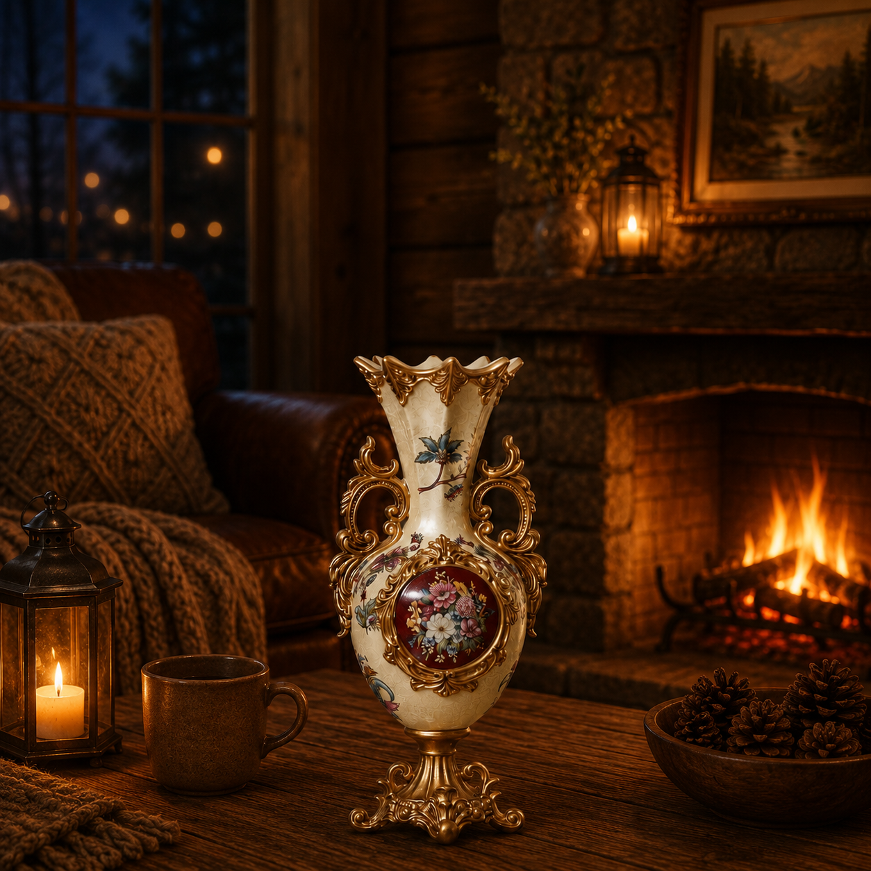 Crown Elegance Vase & Showpiece for Home & Item for Home Decoration