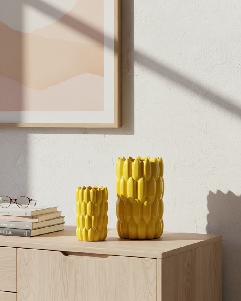 Banana Bunch Ceramic Vase - Large