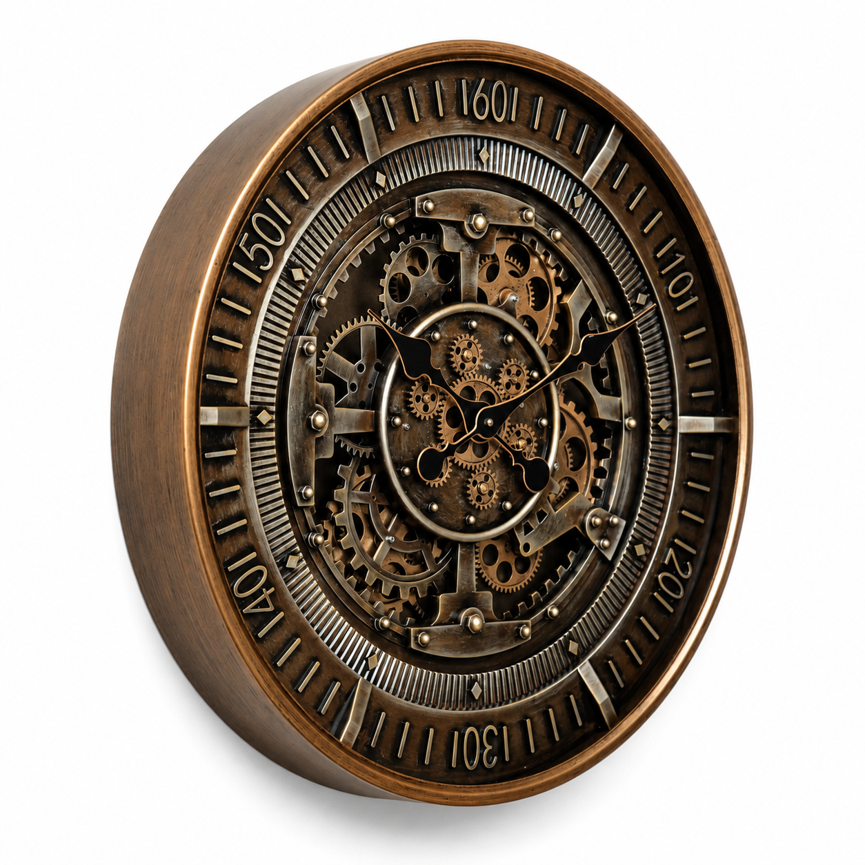 Maison Hour Luxury Designer Wall Clocks for the Home With Moving Gear Mechanism Buy Wall Clock Online (Steel Body)