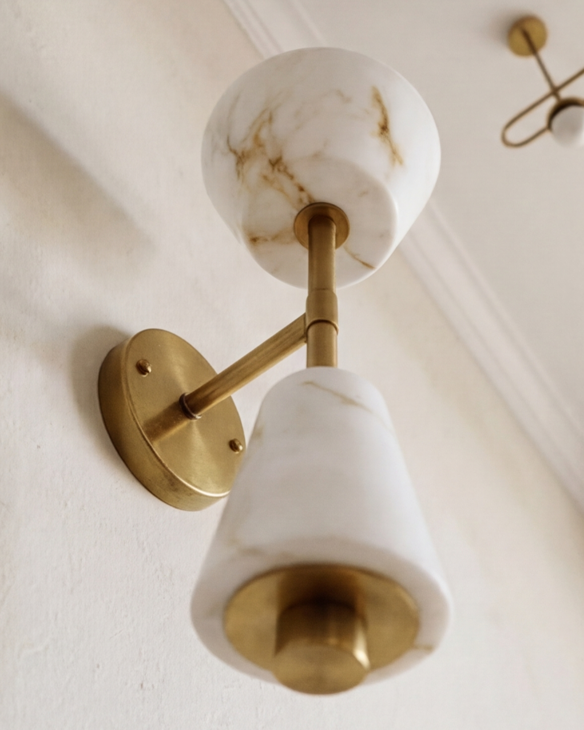 Dual Marble Elegance Wall Light