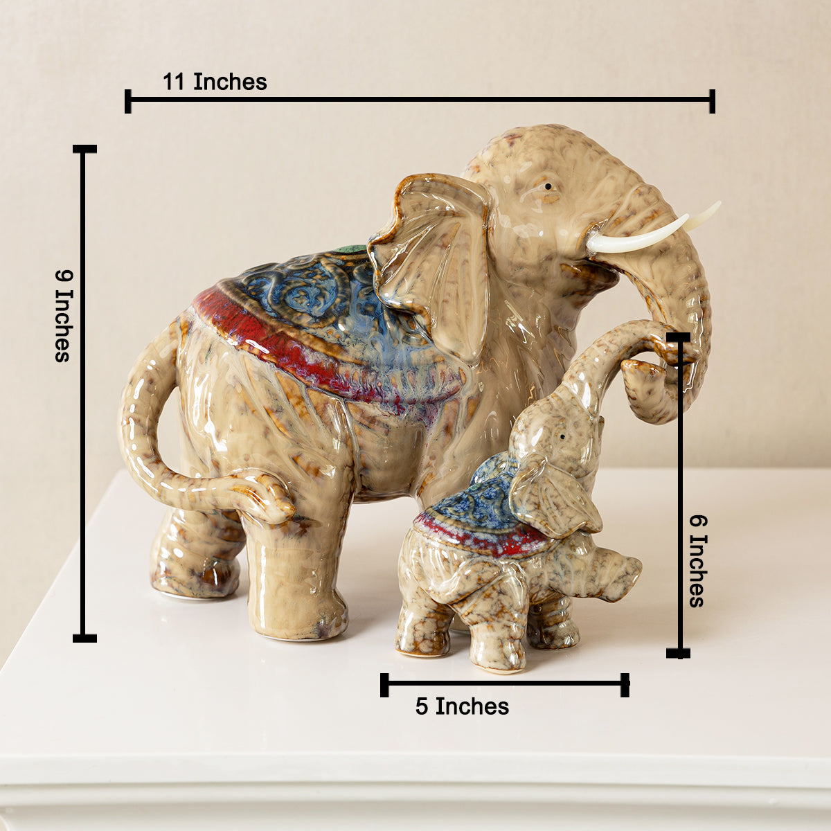 Elephant Legacy Table Decoration Showpiece & Home Decoration Items