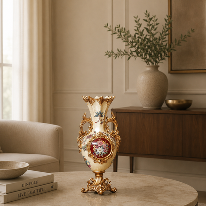 Crown Elegance Vase & Showpiece for Home & Item for Home Decoration