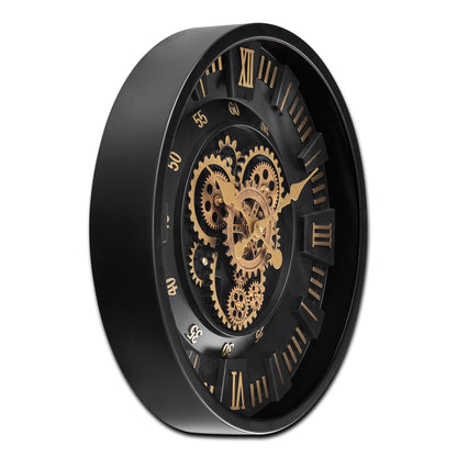 Heaven Hour Designer Wall clock For Living Room With Moving Gear Mechanism Buy Wall Clock Online (Steel Body)