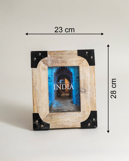 Rustic Iron Corner Photo Frame