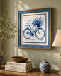 Blue & White Framed Wall art - 12"x12"