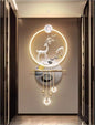 Modern 3D Wall Art Decor with Led Lights, 3D Feng Shui Art Wall Decoration Lamp, 3D Art Wall Decor, Wall Sculptures for Entrance, Corridor, Living Room, Bedroom, Office(Gray,19.7 * 41.3in)