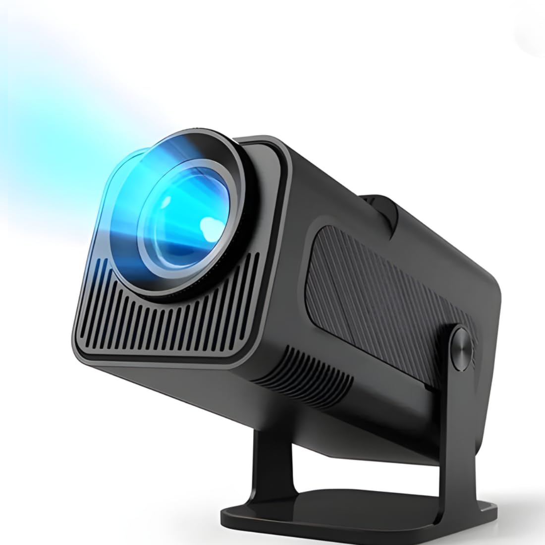 Noicas HY320 Smart LED Projector 1080P Full HD, 10000 Lumens, WiFi 6, Android 11.0 (5000 lm / 1 Speaker/Wireless/Remote Controller) Portable Projector (Black)