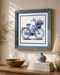 Blue & White Framed Wall art - 12"x12"