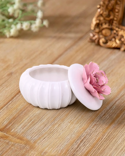 Ivory Blossom Trinket Keeper - Pink