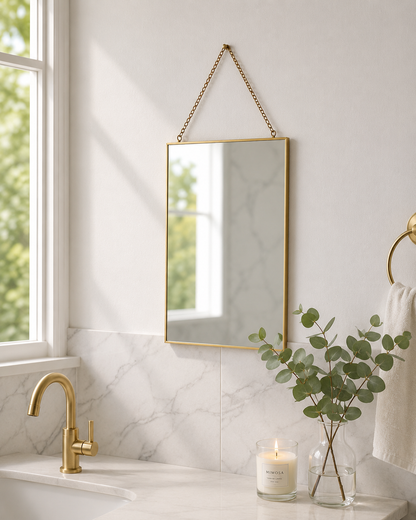 Golden Hanging Mirror