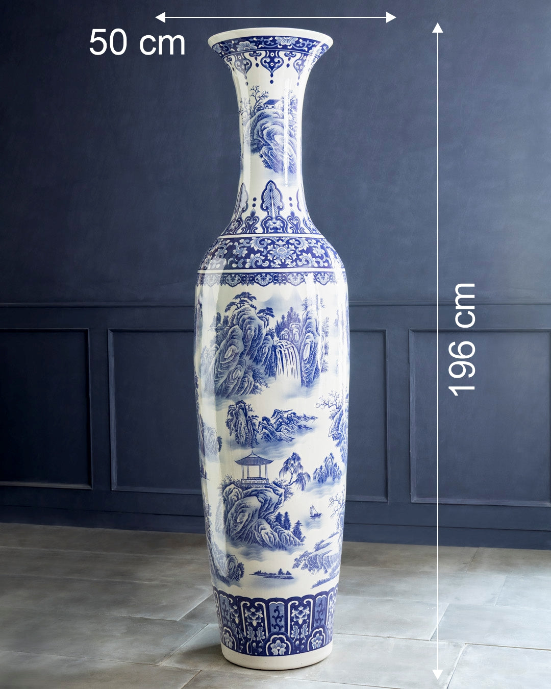 Royal Heritage Scenic Tall Floor Vase - 6.4 Ft