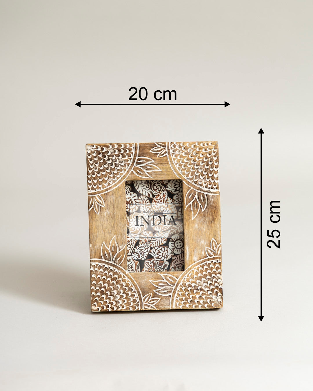Bohemian Floral Carved Photo Frame