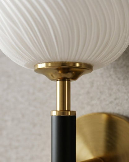 Ribbed Opal Wall Sconce