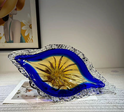 Blue Horizon Charm Handblown Glass Vase & Decorative showpiece