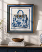 Blue & White Framed Wall art - 12"x12"
