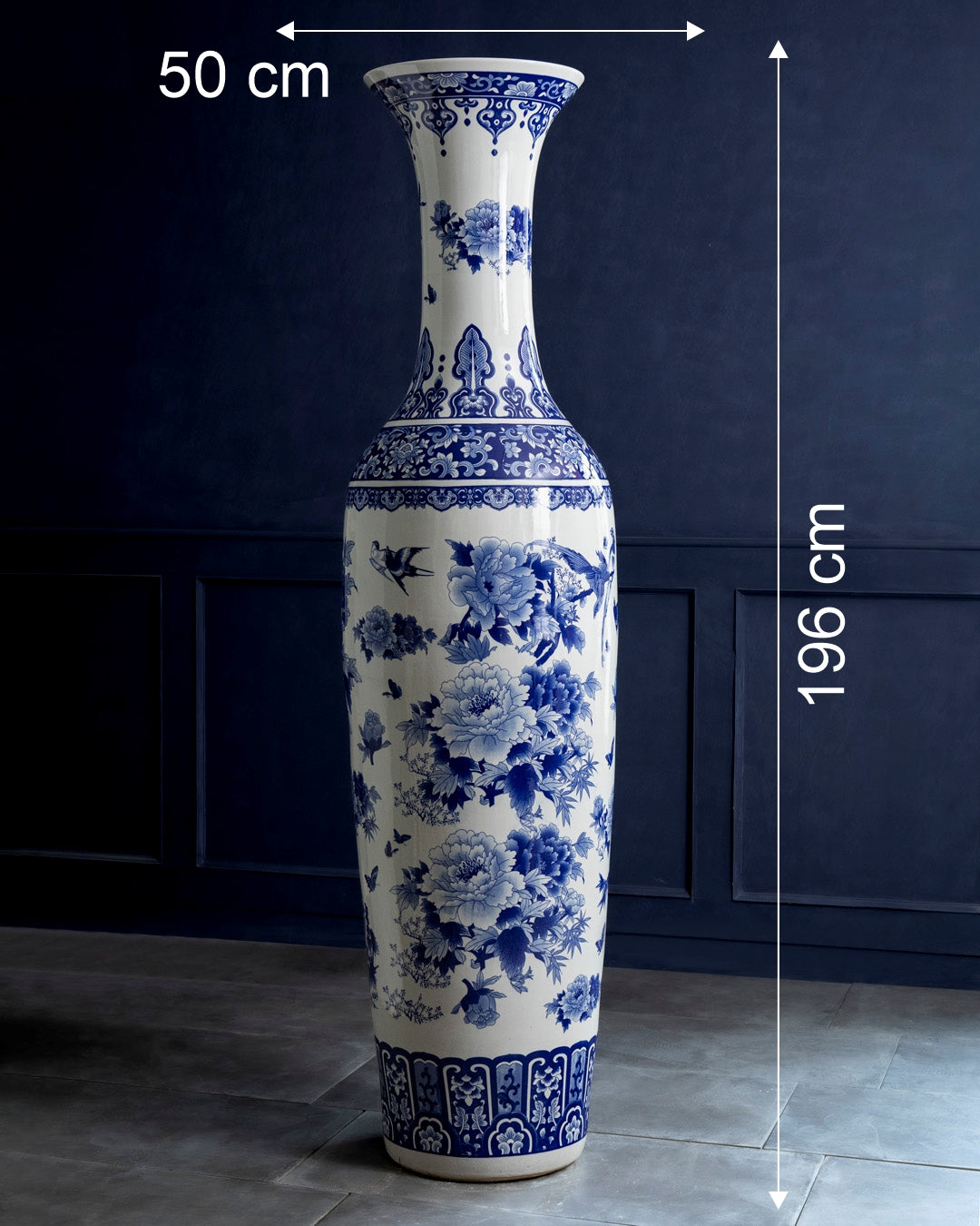 Royal Bloom Grandeur Tall Floor Vase - 6.4 Ft