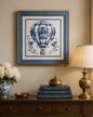 Blue & White Framed Wall art - 12"x12"